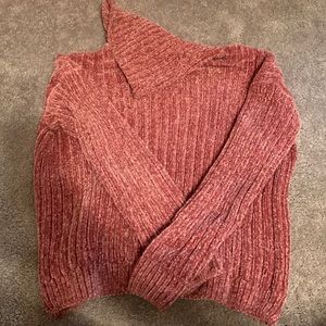 Hippie Rose Pink Fuzzy Sweater